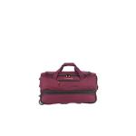 travelite 2-wiel trolley reistas mt. L met expansievouw, bagage serie Basics: zachte bagage reistas met wielen met extra volume, 096276, wijnrood/oranje, reistas met wieltjes