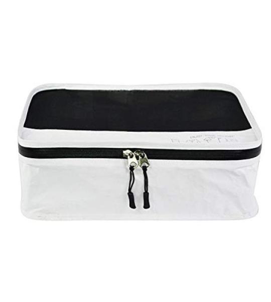 CHDWEY Umhängetaschen für Herren Travel Unterkunft Organisiert Gepäck Kleidung Eintritt, Wäscht Eintritt Paket(White-B)