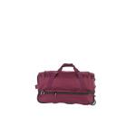 travelite 2-wiel trolley reistas mt. L met expansievouw, bagage serie Basics: zachte bagage reistas met wielen met extra volume, 096276, wijnrood/oranje, reistas met wieltjes