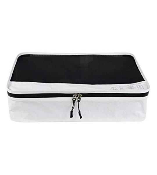 CHDWEY Umhängetaschen für Herren Travel Unterkunft Organisiert Gepäck Kleidung Eintritt, Wäscht Eintritt Paket(White-A)