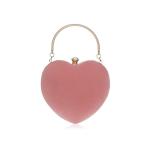 NICOLE&DORIS Avondtas voor dames, bankettas, schouderketting, schoudertas voor bruiloft, Lichtroze, M, Handtas