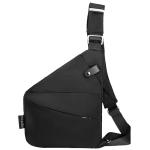 Gipfelfreund Anti-diefstal tas, diefstalbestendige schoudertas voor dames en heren, diefstalbestendige tas voor heren en dames, voor reizen, sport en werk, zwart, Linke Schulter