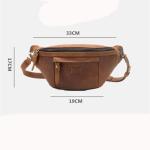 Retro borstzak voor heren, schoudertas, casual schoudertas, herentas, multifunctionele heuptas, sport (A 33 x 19 x 17 cm)