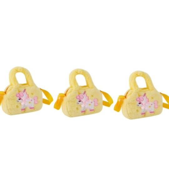 VALICLUD 3 stuks kleine draagbare kleur stropdas cartoon pluche tas envelop kruislichaam enkele tas kinderen kleine schoudertassen handtassen prinses schattige eenhoorn