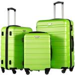 COOLIFE Harde koffer trolley rolkoffer reiskoffer ardschaal Boardcase handbagage met TSA-slot en 4 wielen, appelgroen, Premium koffer