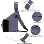 Gipfelfreund Anti-diefstal tas, diefstalbestendige schoudertas voor dames en heren, diefstalbestendige tas voor heren en dames, voor reizen, sport en werk, blauw, Linke Schulter