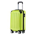 BEIBYE Koffer met harde schaal, trolley, rolkoffer, reiskoffer, veiligheid, cijferslot, dubbele wielen, ABS-materiaal, handbagage, 4 wielen, M-L-XL-set, groen, hardshell trolley