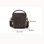 Retro kleine vierkante tas Messenger handtas casual business kleine tas schoudertas heren tas (A 17 * 20 * 8cm)
