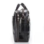 Echt leren heren schoudertas grote schoudertas messenger bag heren leer 15 inch laptoptas tote handtas groot zwart (A eenheidsmaat)