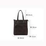 AMZOPDGS STUKS Handtas Pendelaar Draagtas Uniseks Schoudertas Business Bag Retro Heren Tas (A 38 * 35 * 11cm)