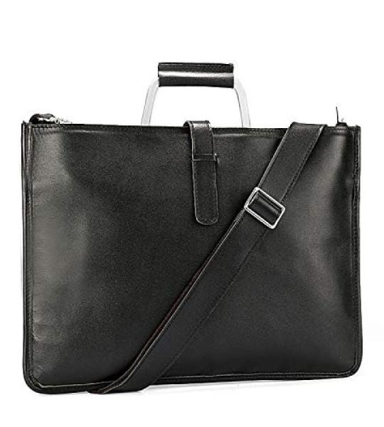 CHDWEY Umhängetaschen für Herren Mann Tasche Querschnitt Retro Tasche Leder Aktentasche Erste Schicht aus Leder Herrenhandtasche(Black)