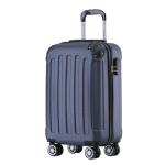 BEIBYE Koffer met harde schaal, trolley, rolkoffer, reiskoffer, veiligheid, cijferslot, dubbele wielen, ABS-materiaal, handbagage, 4 wielen, M-L-XL-set, donkerblauw, hardshell trol
