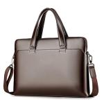 CHDWEY Umhängetaschen für Herren Herren 14-Zoll-Laptop-Tasche Aktentasche Geschäftsleute Handtasche Schultertasche Messenger Bag(915Brown)