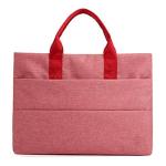 CHDWEY Umhängetaschen für Herren Papiertüten Leinwand Tasche Geschäftsleute, die Frauen wasserdichte Oxford Tuch tragbare Aktentasche treffen(Pink)