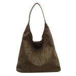 Tote Bag Suède handtas voor dames, grote shopper, tas, universiteit, hobotas, grote schoudertas, slouchy bag, buideltas, shopper, groen