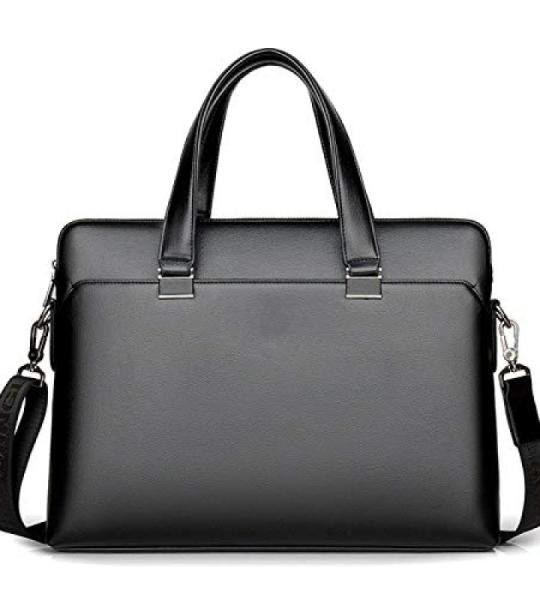 CHDWEY Umhängetaschen für Herren Herren 14-Zoll-Laptop-Tasche Aktentasche Geschäftsleute Handtasche Schultertasche Messenger Bag(915Black)