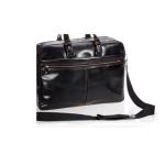 Echt leren heren schoudertas grote schoudertas messenger bag heren leer 15 inch laptoptas tote handtas groot zwart (A eenheidsmaat)