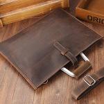 CHDWEY Umhängetaschen für Herren Mann Tasche Querschnitt Retro Tasche Leder Aktentasche Erste Schicht aus Leder Herrenhandtasche(Light Brown)