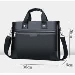 CHDWEY Umhängetaschen für Herren Männer Leder-Schulter-Mode-Geschäfts-Beutel-Handtaschen-Schwarz-Tasche Männer for Dokument-Leder-Laptop-Aktenkoffer-Beutel(2)