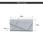 Dames clutch kettingtas elegante enveloptas tas avondtas crossbody kleine handtas voor bruiloft party banket feestdagen bruidstas, zilver