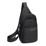- Schoudertas voor heren - Schoudertas van nylon - Elegante praktische tas - Sport Werk Telefoon Reizen - Zwart, Borsttas, Eén maat, Stijlvol