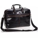 Echt leren heren schoudertas grote schoudertas messenger bag heren leer 15 inch laptoptas tote handtas groot zwart (A eenheidsmaat)