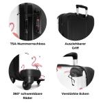 NoBoringSuitcases.com Kinderkoffer, handbagage, harde koffer met TSA-slot, jongens en meisjes, trolley, reiskoffer, draagtas, rolkoffer, klein of middelgroot, 38 flamingo-patronen,