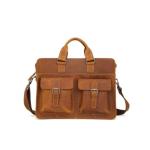 NGYYIO Umhängetaschen für Herren Vintage Herrenkuh Echtes Leder Aktentasche Crazy Horse Leder Messenger Bag Männliche Laptoptasche Männer Geschäfts-Reisetasche(D)