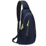 PivotWing Borstzak, sling-rugzak, kleine schoudertas, waterafstotend nylon, honingraatnetkussen, lichte kleine sling rugzak voor wandelingen, reizen, fietsen, hondenuitlaten, marin