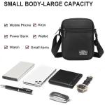 Mini Messenger Bag met ritssluiting, crossbody schoudertas, klein, waterdichte borsttas voor heren, anti-diefstal schoudertas, mobiele telefoon, crossbody tas, voor dagelijks gebru