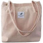 Koord Tas Womens Grote Corduroy Tote Bag Vrouwen Schouder Handtassen voor School Winkelen Werk College Casual, A-beige, 40*35*11 H*W*D