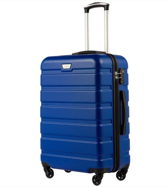 COOLIFE Harde koffer trolley rolkoffer reiskoffer ardschaal Boardcase handbagage met TSA-slot en 4 wielen, Zuiver blauw, Premium koffer