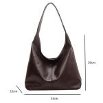 CXINLky Schoudertas voor dames, PU-leer, kleine draagtas, schoudertas, zachte hobo handtassen, effen tas, handtas, schoudertas voor vrouwen