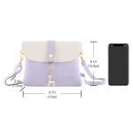 Handtas voor tienermeisjes, crossbody, leer, kleine portemonnee, PU-tas, cadeaus voor kinderen, meisjes, peuters, met strap, Taro Purple