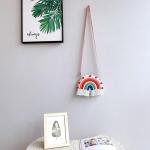 PACKOVE Kinderrugzak regenboog rugzak schoudertas draagtas organizer-tas hangende opbergtas meisjes schoudertassen voor schoudertassen portemonnee voor meisjes