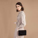 Dames Envelope Pochette Ceremonie Huwelijk Schoudertassen in Suède Synthetisch Leder (Grijs)