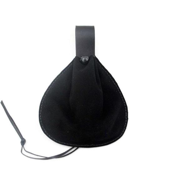 Cachorro Mittelalterliche Renaissance Münztasche, Steampunk Viking Cosplay Kostüm Sport Zubehör Für Männer Frauen, Outdoor Retro Leder Kordelzug Geld Geldbörse,Schwarz