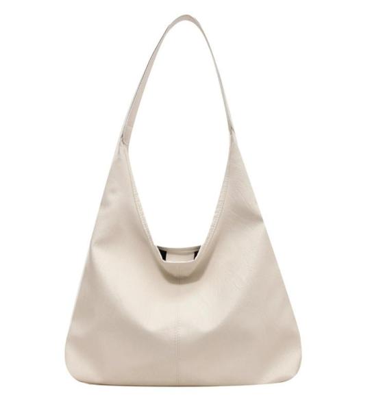 CXINLky Schoudertas voor dames, PU-leer, kleine draagtas, schoudertas, zachte hobo handtassen, effen tas, handtas, schoudertas voor vrouwen