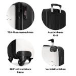 NoBoringSuitcases.com Kinderkoffer, handbagage, harde koffer met TSA-slot, jongens en meisjes, trolley, reiskoffer, draagtas, rolkoffer, klein of middelgroot, 36 vos met vogels, ki