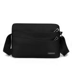 CHDWEY Umhängetaschen für Herren Mode Casual Oxford Männer Tasche Feste Farbe Oxford Männer Messenger Bag Männliche Reise Geschäft Vielseitige Umhängetasche(Black,19X8X27cm)