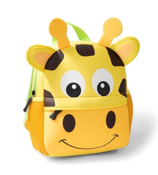 Schoudertas voor kind student/giraf//geit/hond/eekhoorn-dinosaurus/aap/kip-uil vormige schooltas, Trompet Giraffe