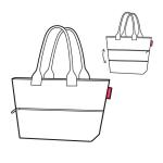 Shopper e1 - grote tas - ruimte voor kleine en grote boodschappen, Paisley Black, 50 x 26,5 x 16,5 cm / 50 x 35 x 16,5 cm expanded, Shopper