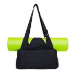 CHDWEY Umhängetaschen für Herren Yoga Umhängetasche Lässig Sport Fitness Crossbody Pack Outdoor Gym Yoga Matte Lagerung Leinwand Bag 41 x 20 cm(Black)