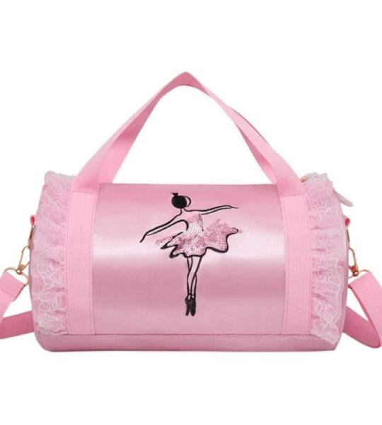 AOOPOO Tanztasche für Kinder, Balletttasche für Mädchen, Umhängetasche, Tragetasche und Balletttasche für Kinder, 11,6 × 7,1 × 7,1 Zoll, Rosa-1, 1
