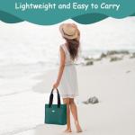 grote schoudertas voor dames, voor dames van lichtgewicht nylon, waterdichte Oxford-stof, damesshopper met meerdere zakken, geschikt voor winkelen, reizen, werk, kantoor (groen)