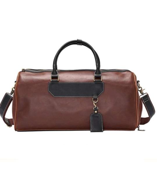 CHDWEY Umhängetaschen für Herren Großvolumige Herrenhandgepäcktasche, Retro Crazy Horse Leder Business Travel Bag, einzelne Schulter-Messenger Bag Outdoor Freizeit Fitness-Tasc