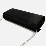 Clutch Bags voor Vrouwen Sprankelende Strass Diamante Satijn Avondtas Afneembare Ketting Riem Handtas Bruiloft Engagement Cocktail Party Banket Datum Prom Formele Jurk Dames, Zwart