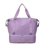 CHDWEY Umhängetaschen für Herren Sport Gym Fitness Trockene nasse Trennung Yoga Bag Reise Handtaschen for Schuhe Frauen Die Schulter SAC de Sport Gepäck Duffle(Light Purple)