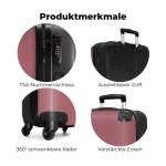NoBoringSuitcases.com Handbagage, harde koffer met TSA-slot, voor volwassenen en vrouwen, trolley, reiskoffer, draagtas, rolkoffer, klein of middelgroot, 15 driedelige citaten, kof
