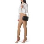 , Dames schoudertas, gewatteerd, van echt leer, gemaakt in Italië, model Nora, kleine tas met ketting schoudertas clutch voor dames, elegant meisje, Fuchsia